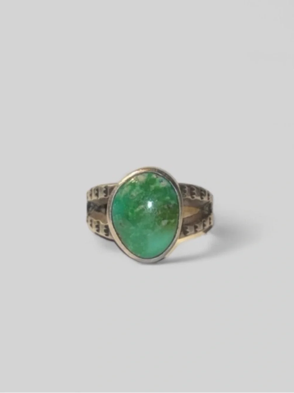 🎍{PRICE FIRM} DDR Single Stone Turquoise, Hallmarked Sterling Silver Ring